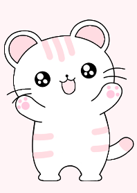 圓耳貓求擁抱-粉紅色版