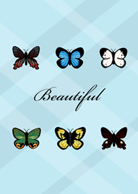 ผีเสื้อน่ารักและมีเสน่ห์!(น้ำสีฟ้า)