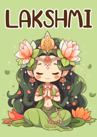 พระแม่ลักษมี : ความรัก ร่ำรวย (สีเขียว)