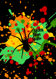 スプラッシュ・ペイント・蜘蛛（密林×黒）
