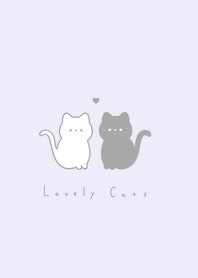 Lovely Cats (line)/ blue purple skin