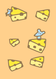 可愛いネズミとチーズ#子年（ねずみどし）