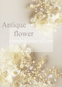 Space surrounded by antique flowers5.