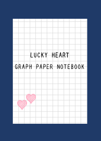 LUCKY HEART GRAPH PAPERj-NAVY BLUE