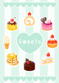 Many sweets! -pale green- Revised