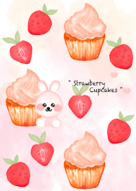 Little bunny & strawberry cupcake 3