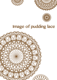 Flowers and lace ribbon - pudding -