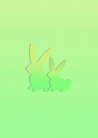 Simple parent and child rabbitlightgreen
