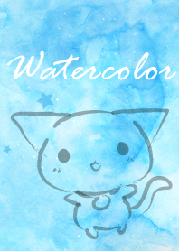 水彩と猫