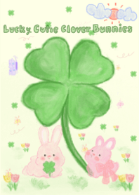 Lucky Cutie Bunnies Love Clovers