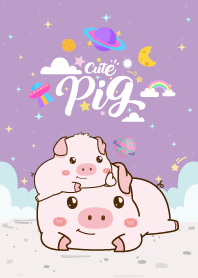 Cute Pigs Purple