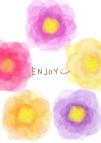 Watercolour flower red11