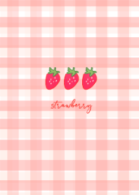 strawberry plaid -red-