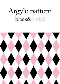 Argyle pattern -black & pink2-