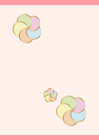 カラフルな梅の花 薄いピンク