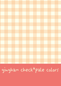 gingham check*pale orange