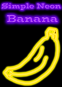 Simple neon Banana