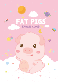 หมูอ้วน สายไหม สีชมพู