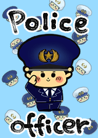 Saya seorang petugas polisi (biru)