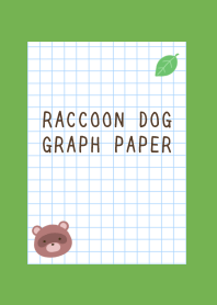 RACCOON DOG GRAPH PAPER-GREEN-YELLOW