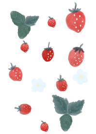 Strawberries painted with watercolors !