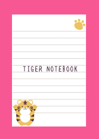 TIGER NOTEBOOK/FLASHY PINK