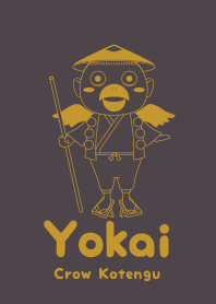 Yokai Crow Kotengu Charcoal gray