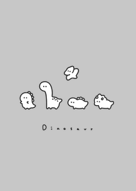 Kawaii Dinosaurs/ gray,blackline,whfil