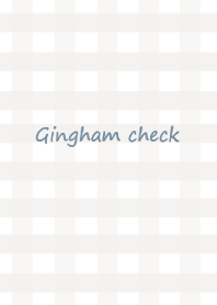 Gingham check /gray blue