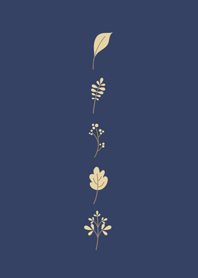 산림 잎 - 딥 블루