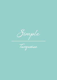 Simple Cursive Turquoise Blue Beige