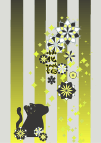 Flower cat starry night2