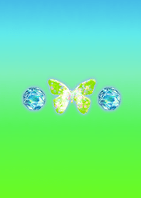 Lucky jewel butterfly green