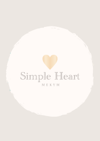 Simple Heart Natural Gold -MEKYM-