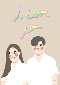 i love you : brown pastel