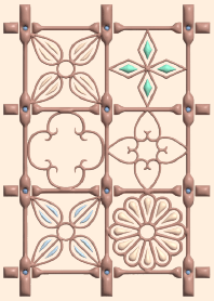 老屋顔台湾鉄窓花（バブルガム）