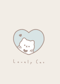 ลูกแมวและหัวใจ / light blue beige.