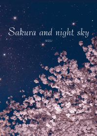 Sakura and night sky from Japan