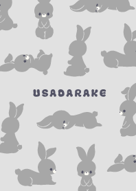 うさだらけ（グレー×グレー）