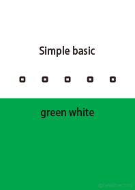 Simple basic green white