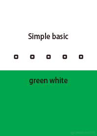 Simple basic グリーン ホワイト