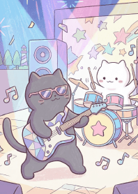 Mochi cats, love rock and roll