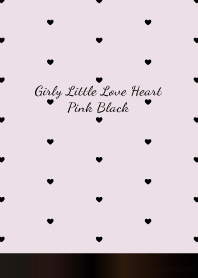 Girly Little Love Heart Pink Black
