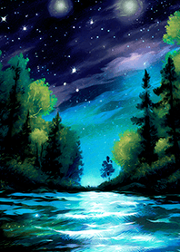 Beautiful starry night view#2339