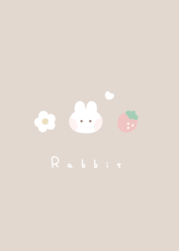 Rabbit & Strawberry /beige