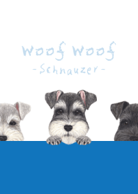 Woof Woof - Schnauzer - WHITE/BLUE