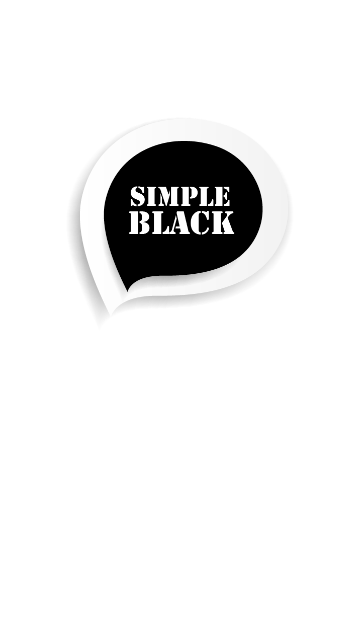 Black Button In White