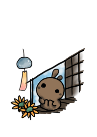 rabbit of staring . summer