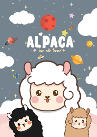 Alpaca Fat Kawaii Gray