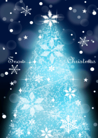 Blue glowing christmas tree